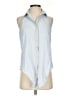 Jonathan Simkhai Blue Sleeveless Button-Down Shirt Size S - photo 1