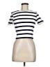 Zara Stripes Ivory Short Sleeve Turtleneck Size M - photo 1
