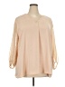 Bebonnie 100% Polyester Tan 3/4 Sleeve Blouse Size 3X - photo 1
