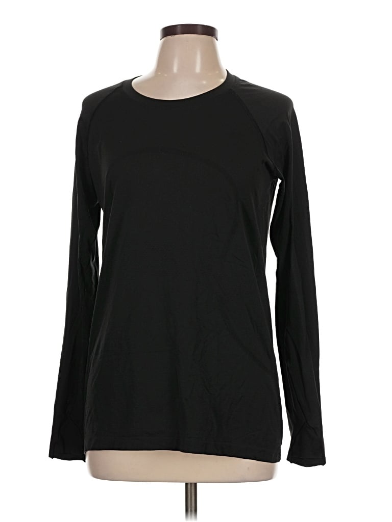 Pre-owned Lululemon Athletica Long Sleeve T-shirt In Black