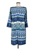 Old Navy 100% Polyester Paisley Blue Casual Dress Size M - photo 2