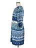 Old Navy 100% Polyester Paisley Blue Casual Dress Size M - photo 5