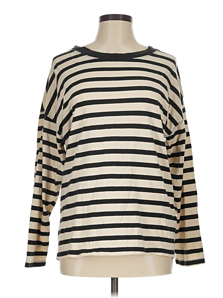 Pre-owned Jcrew Long Sleeve T-shirt In Tan