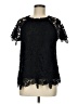 Guest Editor Black Short Sleeve Blouse Size M - photo 1