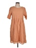 Roolee Solid Tan Casual Dress Size L - photo 1