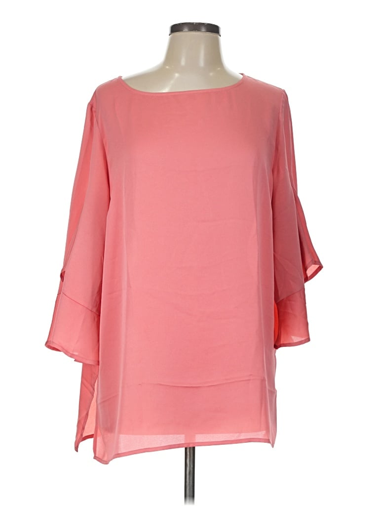 Misook 3/4 Sleeve Blouse In Pink