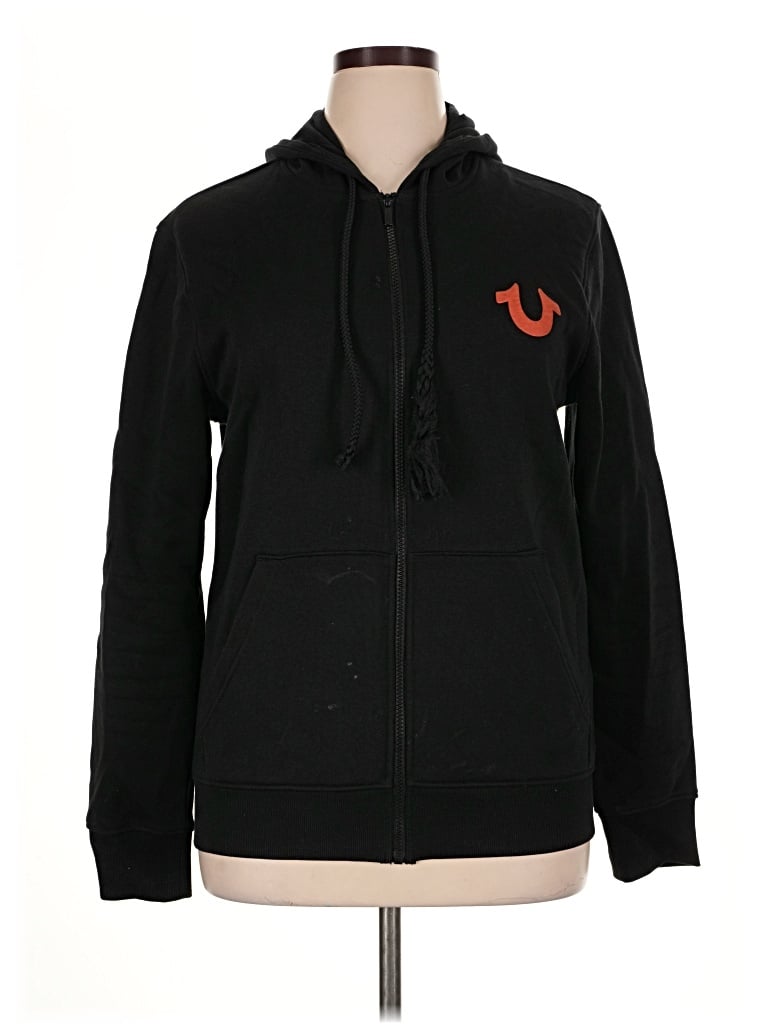 Pre-owned True Religion Zip Up Hoodie In Black