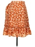 Hutch 100% Polyester Animal Print Orange Casual Skirt Size XS - photo 2