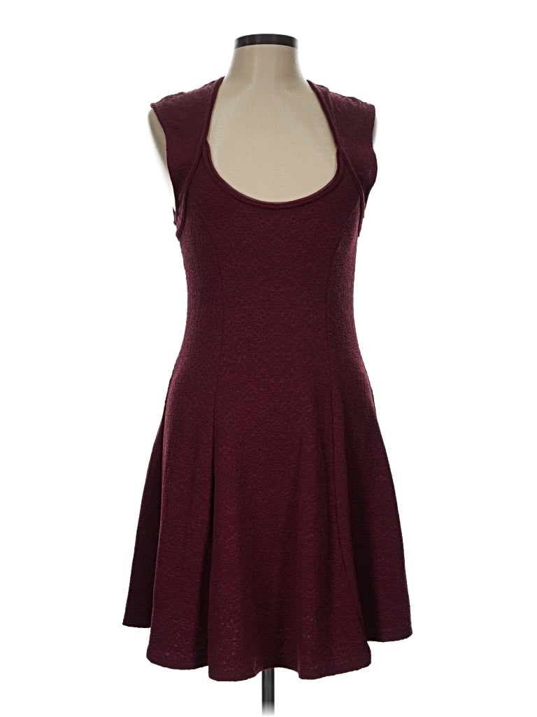 Pre-owned Silence And Noise Casual Dress In Burgundy
