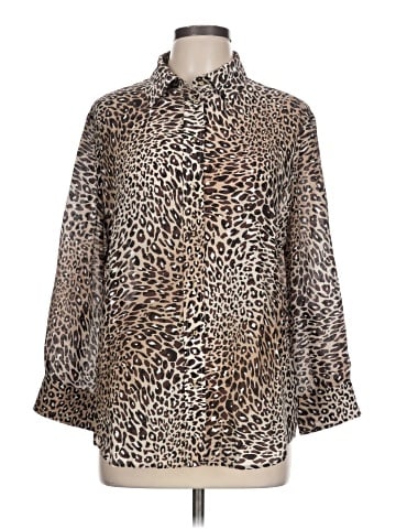 Hale Bob Long Sleeve Silk Top (view 1)