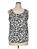 Faded Glory 100% Polyester Silver Sleeveless Top Size XL - photo 1