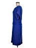 Ann Taylor Solid Blue Casual Dress Size M - photo 5