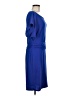 Ann Taylor Solid Blue Casual Dress Size M - photo 4
