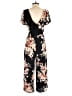 Superfoxx 100% Rayon Floral Black Jumpsuit Size XS - photo 2