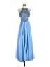 Jovani 100% Polyester Blue Cocktail Dress Size 00 - photo 1