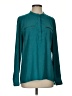 Halogen 100% Polyester Teal Long Sleeve Blouse Size S - photo 1