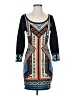 Flying Tomato 100% Polyester Graphic Blue Casual Dress Size M - photo 1