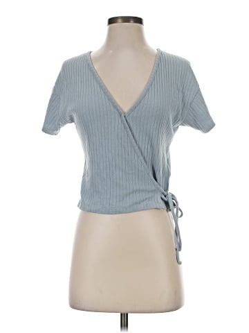 Madewell Ribbed Wrap Crop Top (view 1)
