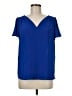 Elle Blue Short Sleeve Blouse Size M - photo 1