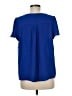 Elle Blue Short Sleeve Blouse Size M - photo 2