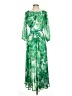 Boston Proper 100% Polyester Tropical Green Casual Dress Size XS - photo 1