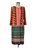 Monroe and Main Print Orange Casual Dress Size L - photo 1
