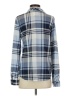 New York Laundry Plaid Blue Long Sleeve Blouse Size S - photo 2