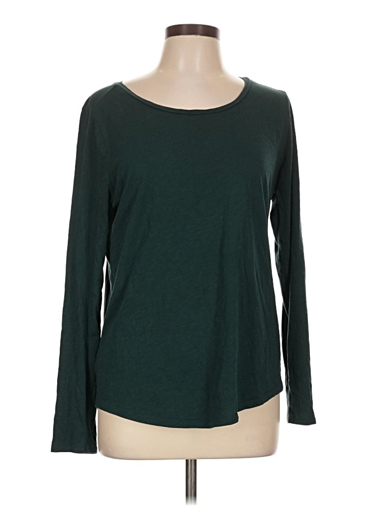 Pre-owned Ann Taylor Loft Long Sleeve T-shirt In Green
