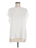 Pleione 100% Polyester White Short Sleeve Blouse Size M - photo 1