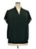 Universal Standard 100% Polyester Green Short Sleeve Blouse Size 18 (M) - photo 1