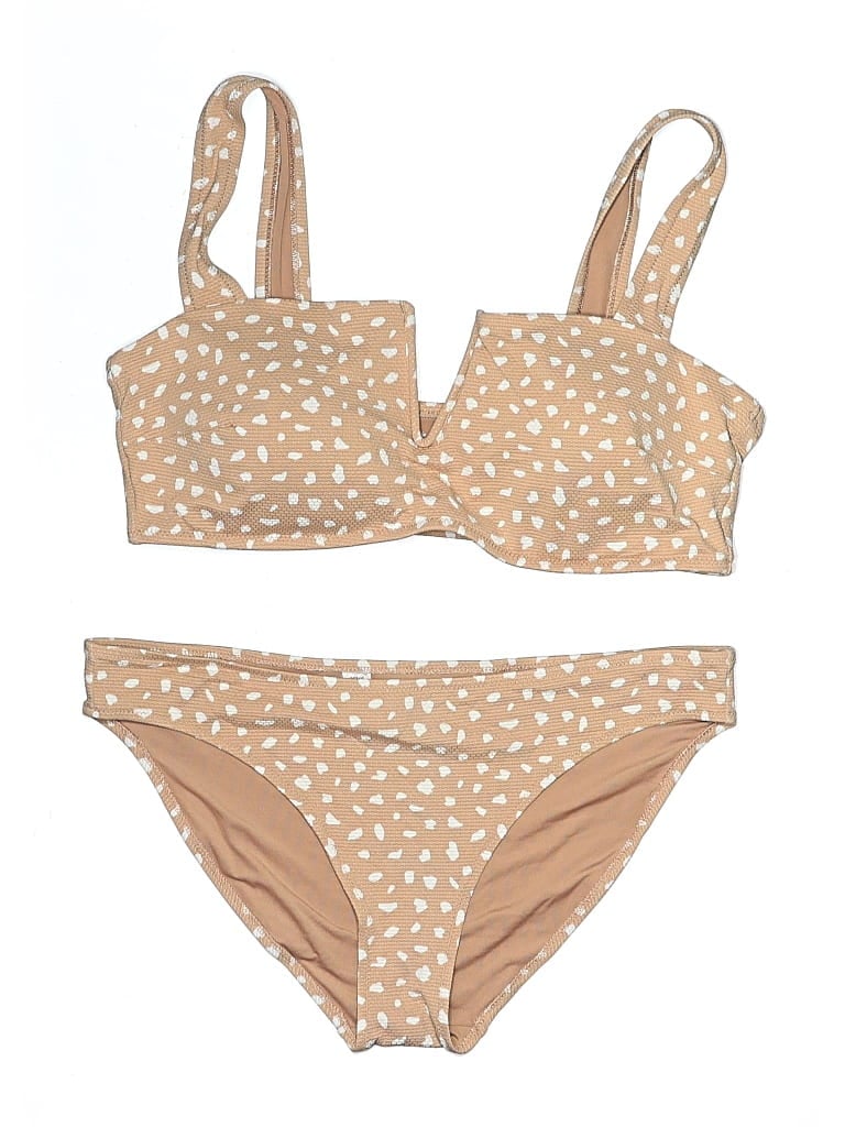 Pre-owned Aerie Two Piece Swimsuit In Tan