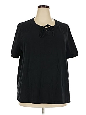 SUPREMA Essentials by Catherines Short Sleeve Blouse (view 1)