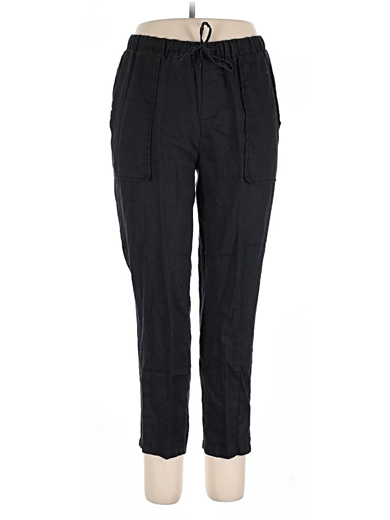 Pre-owned Unbranded Linen Pants In Black