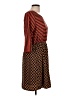 Everly 100% Polyester Stripes Brown Casual Dress Size L - photo 4