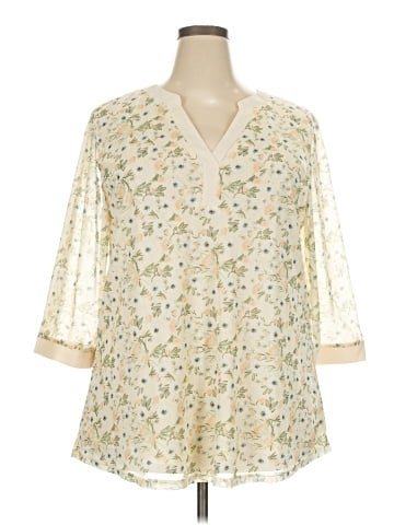Fashion 3/4 Sleeve Blouse (view 1)
