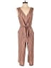 As U Wish Stripes Brown Jumpsuit Size M - photo 1
