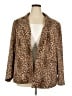 Ann Taylor LOFT 100% Polyester Animal Print Brown Blazer Size 20 - photo 1