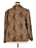 Ann Taylor LOFT 100% Polyester Animal Print Brown Blazer Size 20 - photo 2