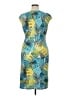 Kasper Graphic Blue Cocktail Dress Size 14 - photo 2