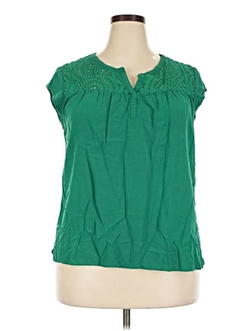 Pale Sky Short Sleeve Blouse (view 1)
