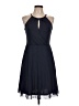 Esprit 100% Polyamide Solid Blue Cocktail Dress Size L - photo 1
