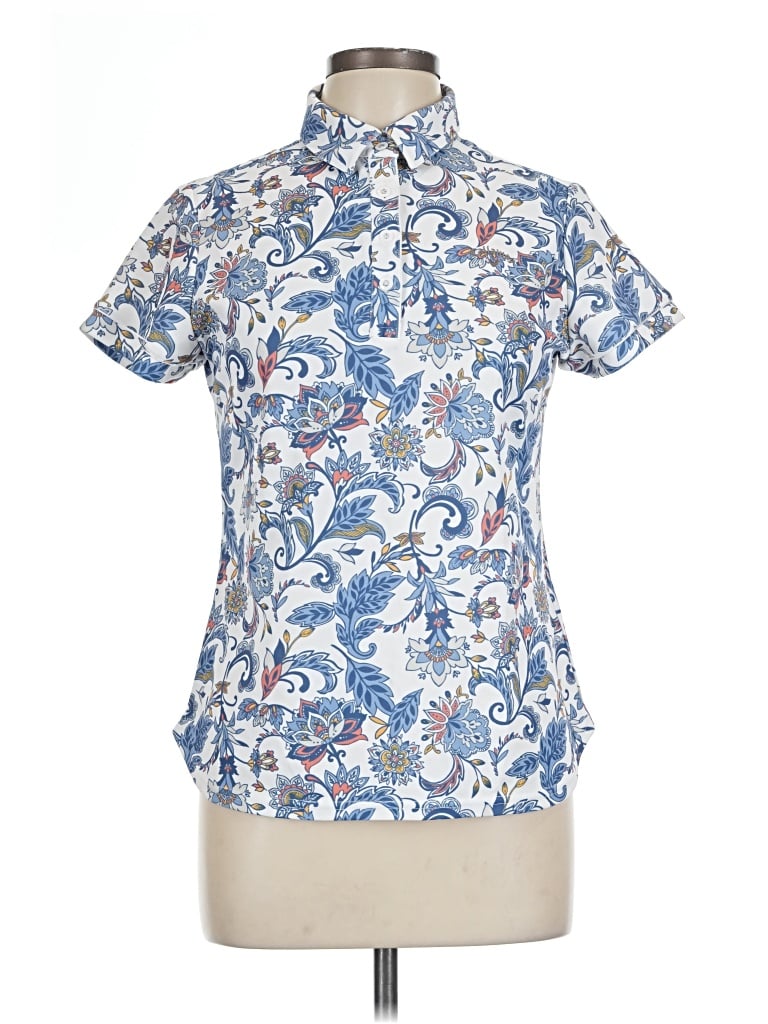Pre-owned Callaway Short Sleeve Polo Shirt In Blue