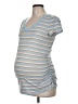 a:glow Gray Blue Short Sleeve Top Size Med Maternity - photo 1