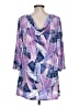 N Touch Print Purple 3/4 Sleeve Blouse Size L - photo 2
