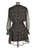 Bishop + Young 100% Polyester Animal Print Black Casual Dress Size L - photo 2
