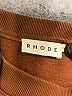 Rhode 100% Cotton Floral Brown Pullover Sweater Size S - photo 7