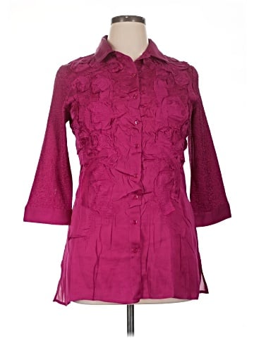 Chico's 3/4 Sleeve Button-Down Shirt (view 1)