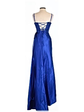 blue 90s prom dress A-line Light Straps Square Neck Long Party Dress, Light Blue Low Back Evening Dress US 14 / Light Blue or any special celebration Vintage 80s 90s Prom Dress