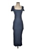 Justify Solid Gray Casual Dress Size S - photo 1