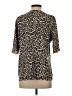 Chico's Animal Print Brown 3/4 Sleeve Silk Top Size Lg (2) - photo 2